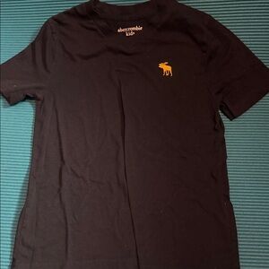 Abercrombie Kids Black Tee with Orange Logo
